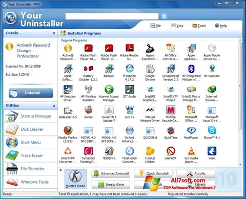 Скріншот Your Uninstaller для Windows 7