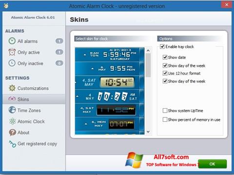 Скріншот Atomic Alarm Clock для Windows 7