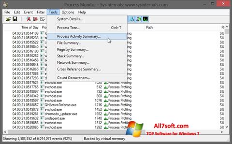 Скріншот Process Monitor для Windows 7