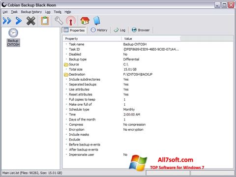 Скріншот Cobian Backup для Windows 7
