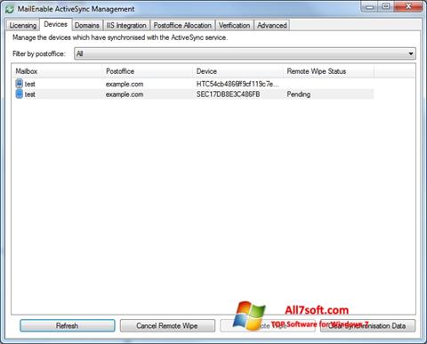 Скріншот Microsoft ActiveSync для Windows 7