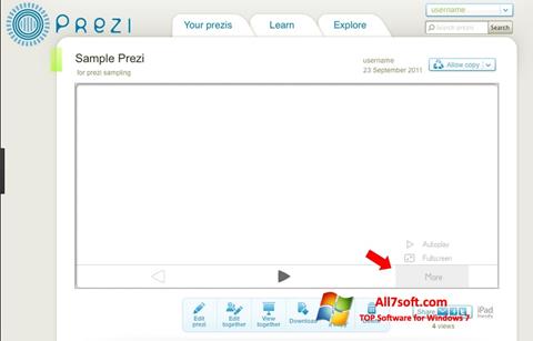 Скріншот Prezi для Windows 7