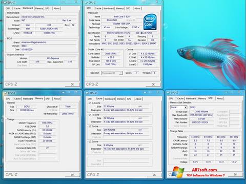 Скріншот CPU-Z для Windows 7