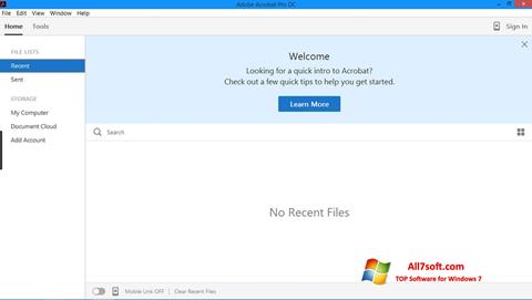 Скріншот Adobe Acrobat Pro для Windows 7