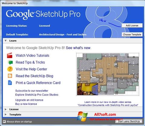 Скріншот Google SketchUp Pro для Windows 7