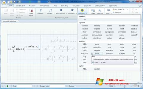 Скріншот MathCAD для Windows 7