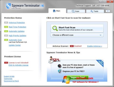 Скріншот Spyware Terminator для Windows 7