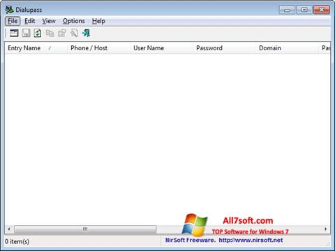 Скріншот Dialupass для Windows 7
