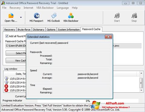 Скріншот Advanced Office Password Recovery для Windows 7