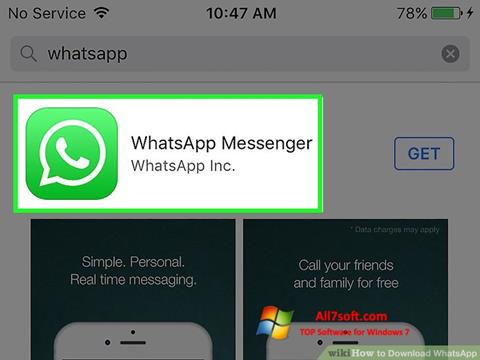 Скріншот WhatsApp для Windows 7
