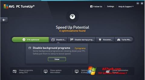 Скріншот AVG PC Tuneup для Windows 7