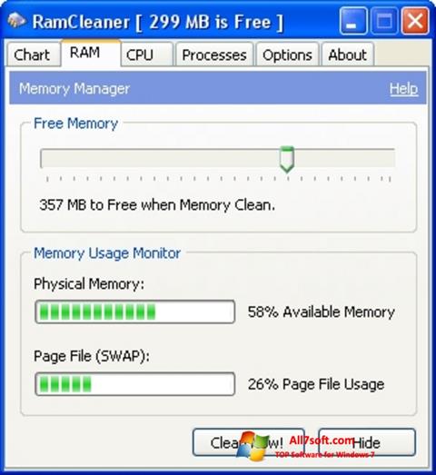 Скріншот RamCleaner для Windows 7