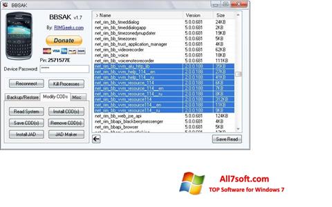 Скріншот BBSAK для Windows 7