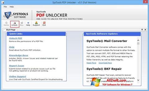Скріншот PDF Unlocker для Windows 7