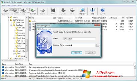 Скріншот Active File Recovery для Windows 7