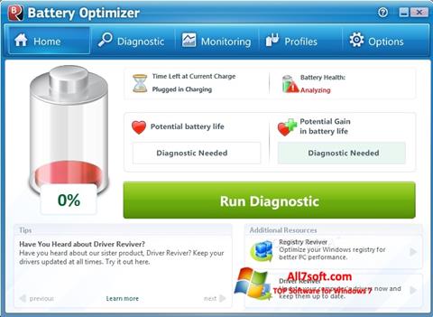 Скріншот Battery Optimizer для Windows 7