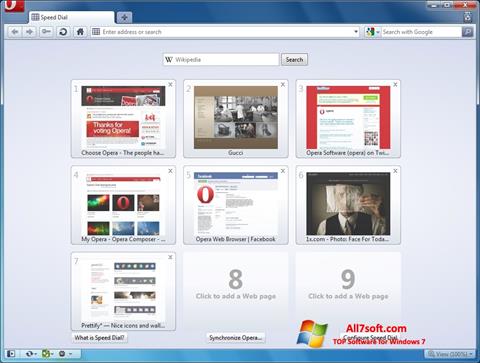 Скріншот Opera для Windows 7