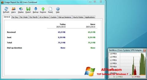 Скріншот NetWorx для Windows 7