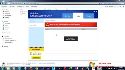 Скріншот DriverScanner для Windows 7