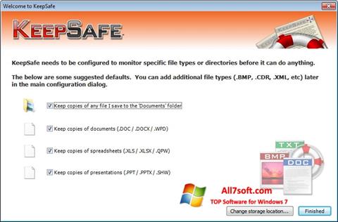 Скріншот KeepSafe для Windows 7