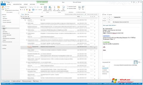 Скріншот Microsoft Outlook для Windows 7