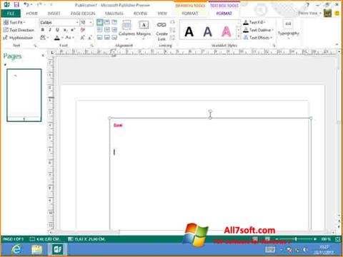 Скріншот Microsoft Publisher для Windows 7