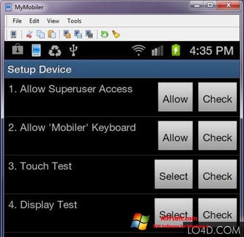 Скріншот MyMobiler для Windows 7
