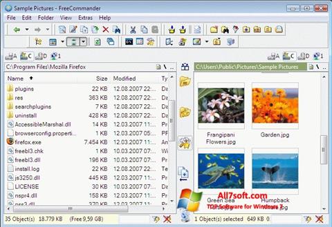 Скріншот FreeCommander для Windows 7