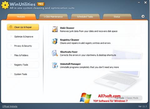 Скріншот WinUtilities Memory Optimizer для Windows 7