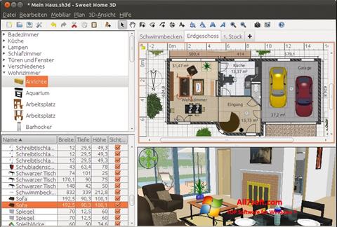 Скріншот Sweet Home 3D для Windows 7