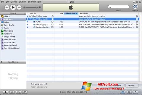 Скріншот iTunes для Windows 7