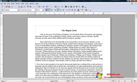 Скріншот OpenOffice для Windows 7