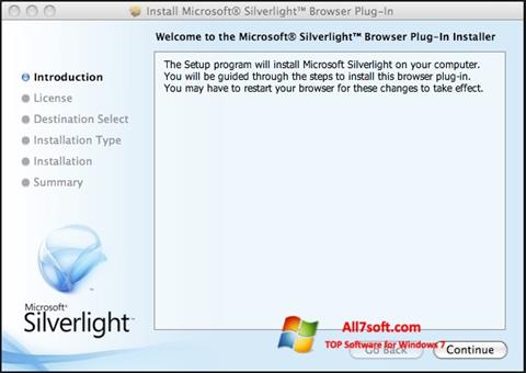 Скріншот Microsoft Silverlight для Windows 7