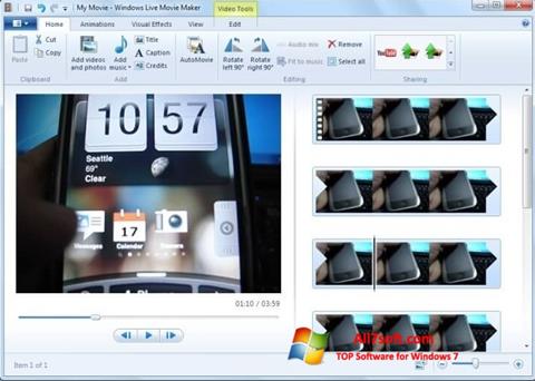 Скріншот Windows Movie Maker для Windows 7