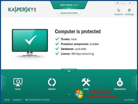 Скріншот Kaspersky AntiVirus для Windows 7