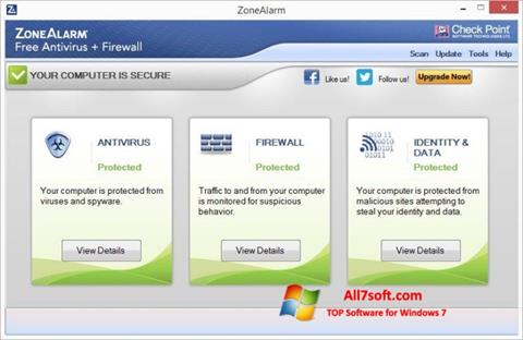 Скріншот ZoneAlarm для Windows 7