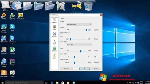 Скріншот RocketDock для Windows 7