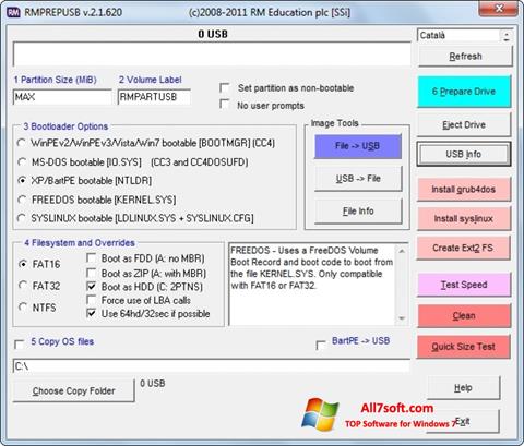 Скріншот RMPrepUSB для Windows 7