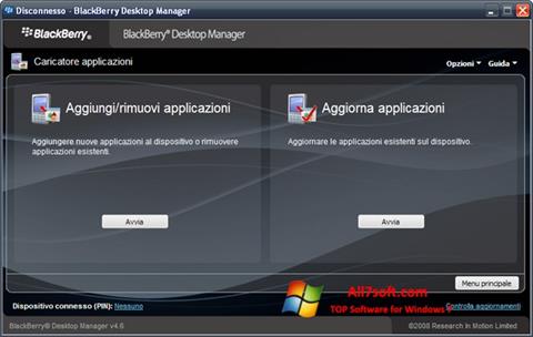 Скріншот BlackBerry Desktop Manager для Windows 7