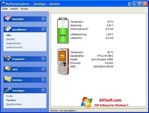 Скріншот MyPhoneExplorer для Windows 7