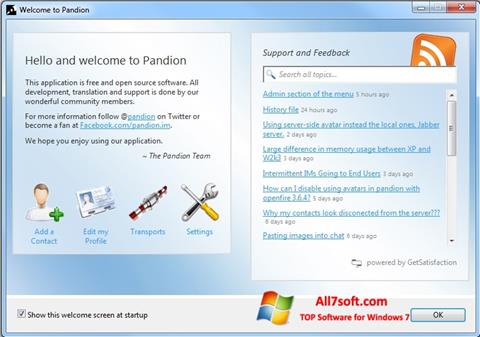 Скріншот Pandion для Windows 7