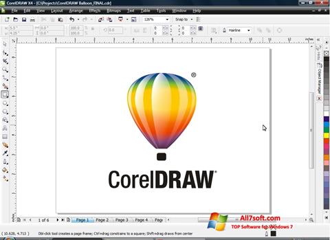 Скріншот CorelDRAW для Windows 7
