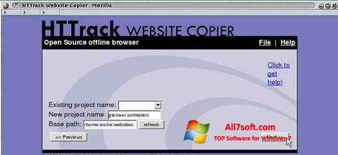 Скріншот HTTrack Website Copier для Windows 7