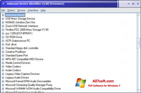 Скріншот Unknown Device Identifier для Windows 7