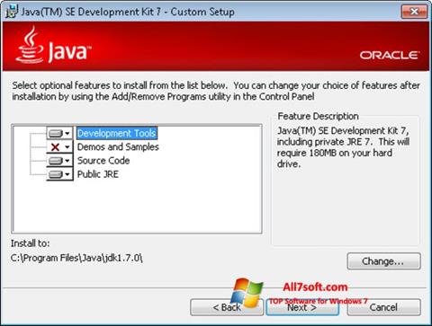 Скріншот Java Development Kit для Windows 7