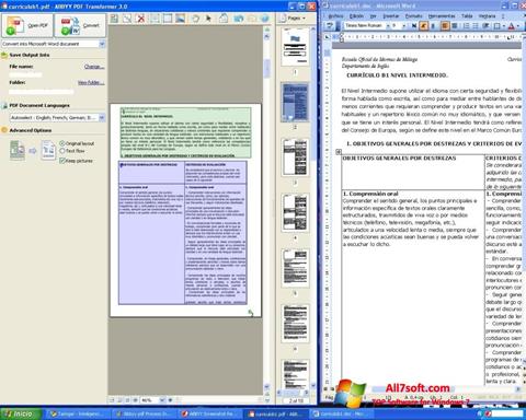 Скріншот ABBYY PDF Transformer для Windows 7