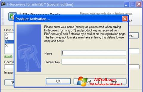 Скріншот F-Recovery SD для Windows 7