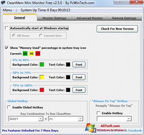Скріншот CleanMem для Windows 7