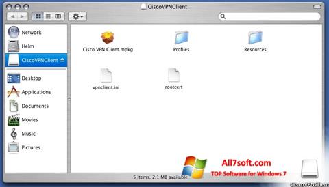 Скріншот Cisco VPN Client для Windows 7