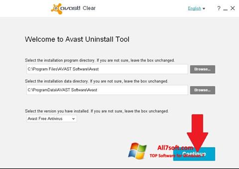 Скріншот Avast Uninstall Utility для Windows 7